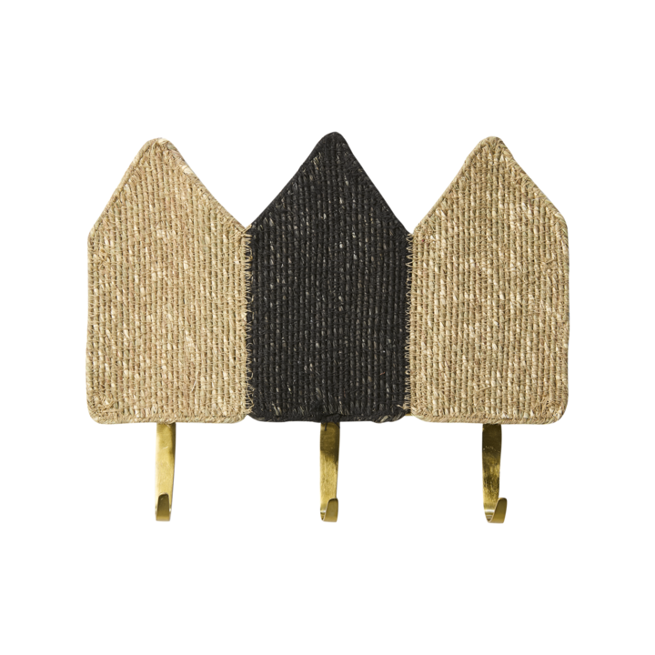 LANDO Klädhängare, Svart/natur