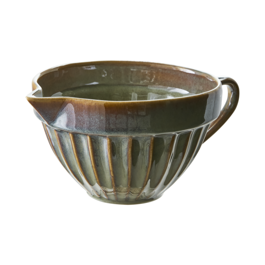 COSTA Bowl with spout, Dunkelgrün/braun