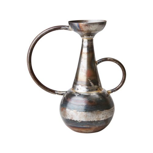 INKA Vase, Grau/silber