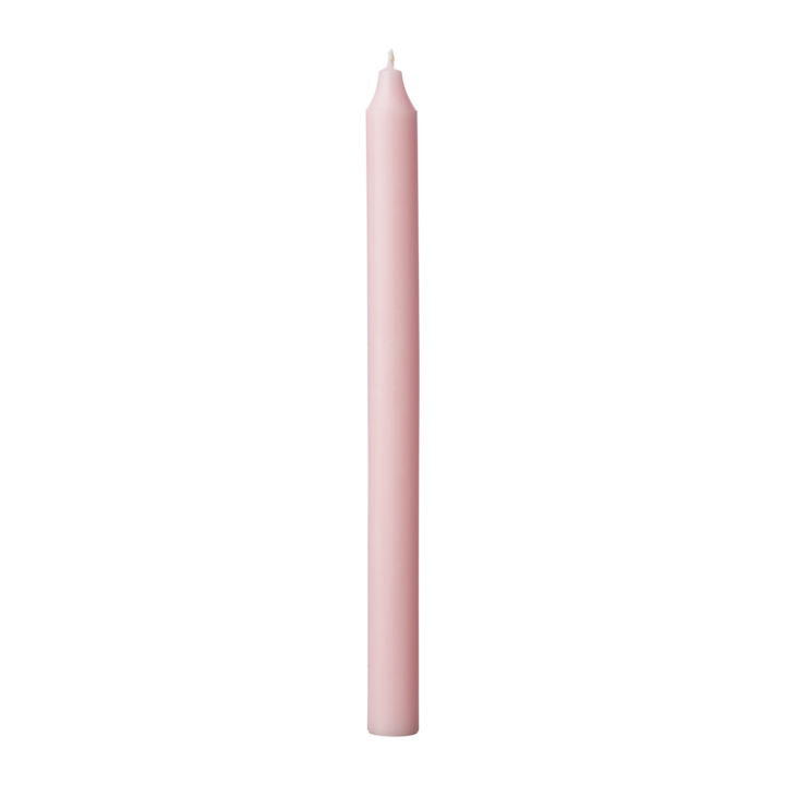 RUSTIC Taper candle, Light pink