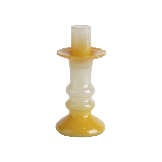 MIMOSA Ljusstake, Elfenben/gul
