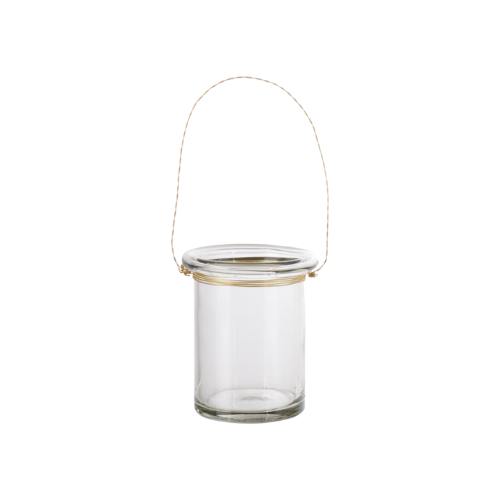 NADJA Hanging tea light holder, Clear/brass colour