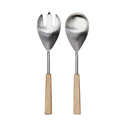 NICO Salladsbestick, Natur/silverfärgad