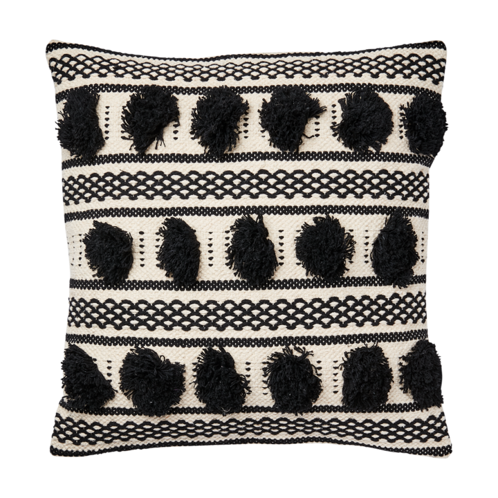 MINNA Kuddfodral, Svart/elfenben