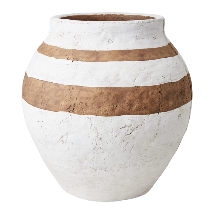 CAMILLE Kruka L, Vit/brun