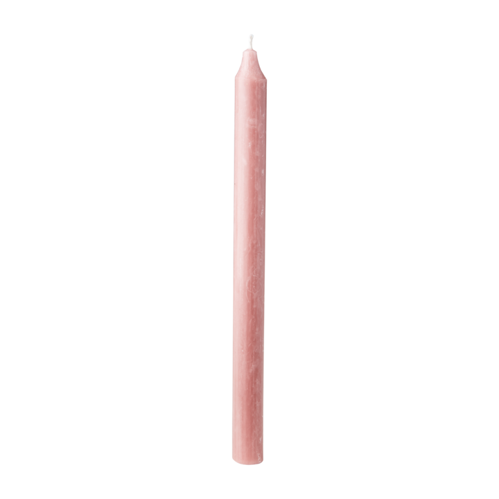 RUSTIC Taper candle, Old rose