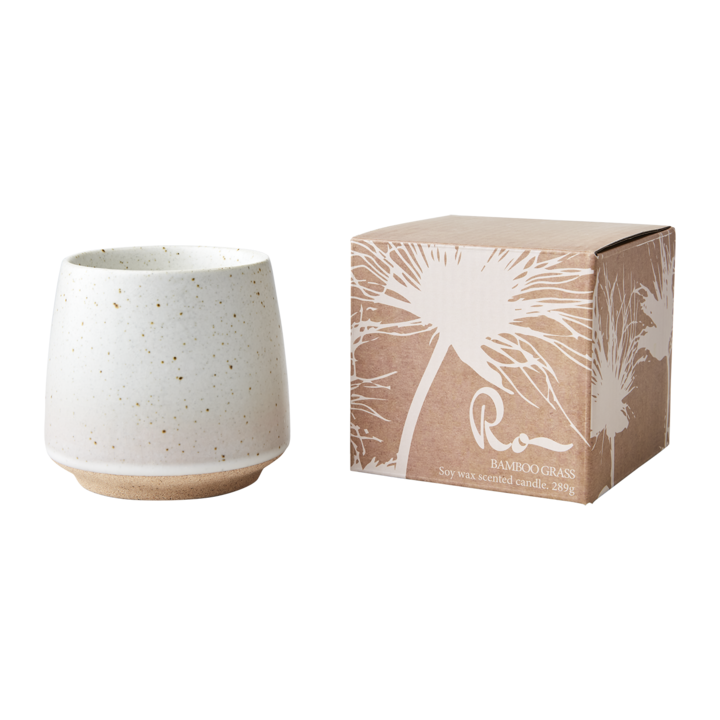 RO Scented candle Bamboo grass, White