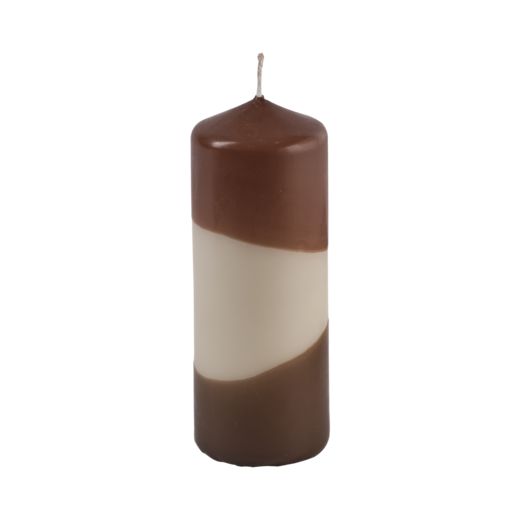 COLOURED PILLAR CANDLE Blockljus, Brun