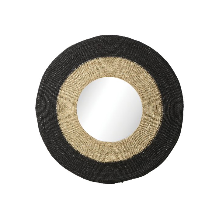 LANDO Spegel, Svart/natur