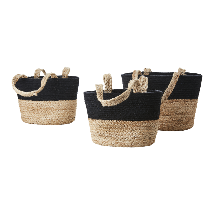 COLLECT Väska, set om 3, Natur/svart