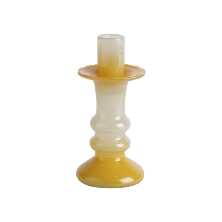 MIMOSA Ljusstake, Elfenben/gul
