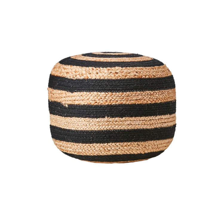 JUNI Sittpuff, Svart/natur