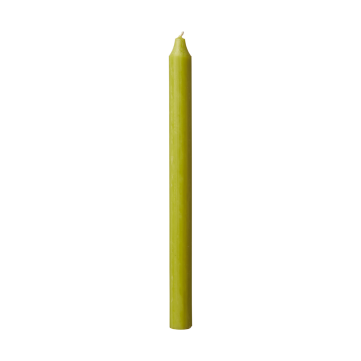 RUSTIC Taper candle, Olive green