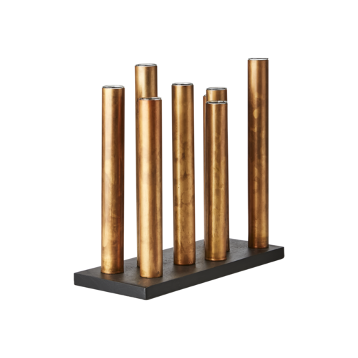 PIPER Ljusstake/vas, Kopparfärgad/svart