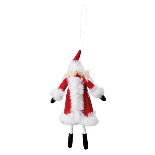 FANTAISIE Weihnachtsfrau, Rot/weiß